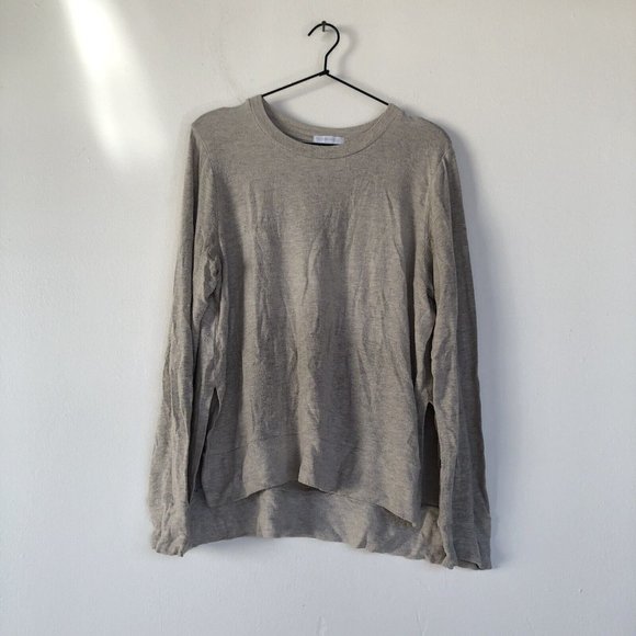 Beyond Yoga Just Chillin LS Pullover Oatmeal Heather Beige - Picture 6 of 7